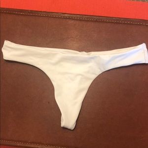 White thong bathing suit bottom